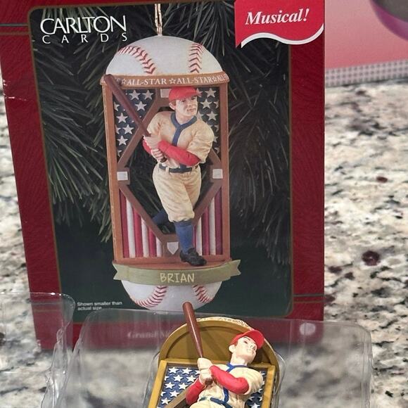 Vintage Heirloom Collection Baseball Ornament in Box Plays Take Me Out Ballgame - Picture 12 of 16